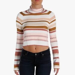 Free People Striped Long Sleeve Sweater